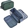 ZEEMO Travel Toiletry Bag for Men Medium WaterResistant DoubleSided FullOpen Dopp Kit Versatile Organizer for Shower and Hygiene Accessories Bathroom Essentials Cosmetics Green