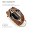 RC ROCKCOW Travel Toiletry Bag for Men Leather Dopp Kit Bags Christmas Gift