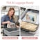 PACKISM 2 Pack Clear Makeup Bag Set 1 Large 1 Medium Foldable TSA Approved Toiletry Bag for Carryon Checked Luggage Water Resistant Car Storage Organizer Beige