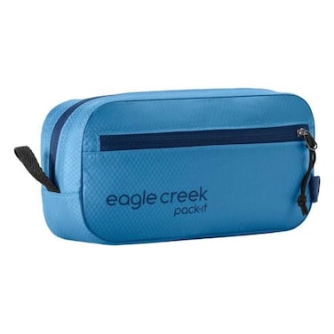 Eagle Creek PackIt Isolate Quick Trip Compact Travel Toiletry Bag for Optimizing Luggage Space Lightweight WaterResistant EasyGrab Zipper Sustainable Materials XSmall Blue Dawn