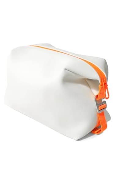 Onbagway 6x 984 45L Large Silicone Toiletry BagWaterproof Leakproof Foldable Travel OrganizerDopp Kit Alternative for Men WomenWhite