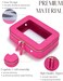Popvibe Clear Makeup Bag Travel Cosmetic Case Transparent Toiletry Bag with Zipper Portable Make Up Organizer Traveling Compact Car Bag for Essentials Hotpink Medium