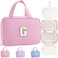 TOPEAST Hanging Travel Toiletry Bag Personalized Travel Essentials for Women Letter G