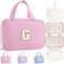 TOPEAST Hanging Travel Toiletry Bag Personalized Travel Essentials for Women Letter G