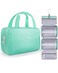 Chakipee Travel Hanging Toiletry Bag for Women Waterproof Cosmetic Organizer with Clear Window Lightweight Bathroom Bags for Essentials Makeup Shampoo Toiletries Green Medium