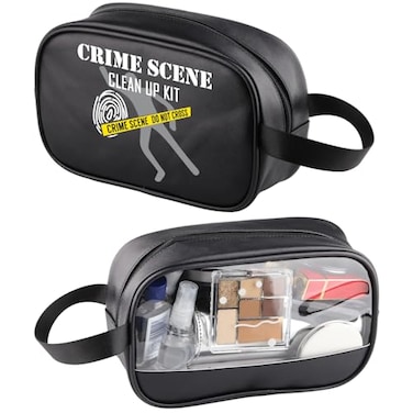 XYANFA Crime Scene Clear Makeup Bag Csi Gift Forensic Science Crime Scene Investigation Kit Travel Toiletry Bag Organizer Pouch Cosmetic Bag CRIME SCENE tm