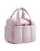 BAGSMART Toiletry Bag Large Roomy Makeup Bag Portable Makeup Bag with Handle for TravelSized Shampoo Conditioner Brushes Set Pink