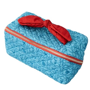 ban.do bando Getaway Quilted Toiletry Bag with Bow Handle and Satin Interior Flowers and Bows