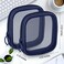 Weewooday 4 Pcs Mesh Makeup Bag Mesh Cosmetic Bag Travel Toiletry Pouch with Zipper Mini Makeup Cosmetic Purse for Daily AccessorySmallNavy Blue