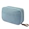 Hekyip Rectangular Beauty Bag Small Travel Makeup Bag for Purse Portable Waterproof Cosmetic Pouch for Ladies Women Rectangular Mint Blue