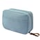 Hekyip Rectangular Beauty Bag Small Travel Makeup Bag for Purse Portable Waterproof Cosmetic Pouch for Ladies Women Rectangular Mint Blue