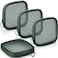 Weewooday 4 Pcs Mesh Makeup Bag Mesh Cosmetic Bag Travel Toiletry Pouch with Zipper Mini Makeup Cosmetic Purse for Daily AccessorySmallOlive Green