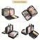OCHEAL Travel Toiletry Bag Double Layer Clear Makeup Bag Organizer Large Capacity Cosmetic Bag for Traveling Women Beauty Essentials Multiple Compartments Makeup Case Black
