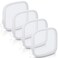 Weewooday 4 Pcs Mesh Makeup Bag Mesh Cosmetic Bag Travel Toiletry Pouch with Zipper Mini Makeup Cosmetic Purse for Daily AccessorySmallWhite