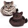 Openhahaha Drawstring Cat Makeup Bag Travel Organizer Cosmetic Pouch Lay Flat Design Gift for Women and Cat Lovers 2Pack