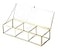 Utopz Vintage Golden Glass Lidded Box Clear Glass Brass Metal Storage Jewelry and Cosmetic Makeup Organizer with Lid Beauty Display Rectangle with 3 Compartment