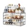 ZHIAI Stackable Storage Drawers Acrylic Bathroom Counter Organizer Clear Makeup Organizers for Vanity Kitchen Cabinets Bathroom Undersink Home Organization and Storage 2Top 3 Drawers