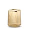 Lebenrich Makeup Brush Holder Organizer for Vanity Acrylic Gold Make Up Brushes Holders Container Storage Cup with Striped Design for Bathroom Countertop Pen Pencil Holder Cosmetic Cup for Desk