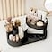 COMFYROOM Rotating Vanity Organizer with Brush Holder and Drawer 3 Layer Cosmetic Skincare Storage Large Countertop Makeup Perfume Lotions Display Case Black
