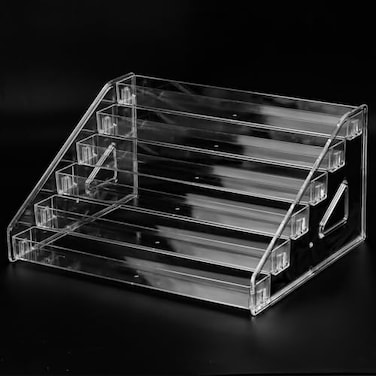 SUTOKAKA Nail Polish Organizer Clear Acrylic Eyeglasses Display Holder Essential Oil Storage Rack Makeup Stand Tray 6 Layer