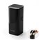DASITON Makeup Brush Holder with Lid4 Slots Makeup Brush OrganizerAutomatic Lifting Makeup Cosmetics Organizerfor Vanity DecorBathroom CountertopDustproof Cosmetic Brushes ContainerSilverBlack