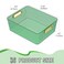 Vadidiya Clear Storage Organizer Bins Plastic Cosmetic Storage Bin Green 4 Packs