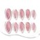 SunBeam Nails SunBeam Nails Handmade Presson Medium Long Almond Fuchsia Pink Cat Eye Design Charming False Nail Tips 10 Pcs 124 L