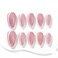 SunBeam Nails SunBeam Nails Handmade Presson Medium Long Almond Fuchsia Pink Cat Eye Design Charming False Nail Tips 10 Pcs 124 L