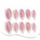 SunBeam Nails SunBeam Nails Handmade Presson Medium Long Almond Fuchsia Pink Cat Eye Design Charming False Nail Tips 10 Pcs 124 L