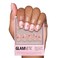 Glamnetic Press On Nails Pretty Bloom Spring Nails Glossy SemiTransparent Short Squoval Fake Nails with Flower Accents Salon Quality 15 Sizes 30 Nail Kit with Glue