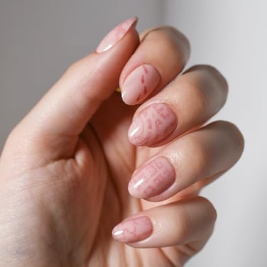 Glamnetic Harry Potter x Press On Nails Marauders Map SemiTransparent Opaque Color Changing Graphic Short Oval Fake Nails in a Glossy Finish 15 Sizes 30 Nail Kit with Glue