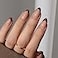 BTArtbox Press On Nails Short Almond Tortoise Shell Winter French Tip Press On Nails Soft Gel Fake Nails Brown Reusable Glue On Nails with Nail Glue in 16 Sizes 32 Stick On Nail Kit