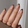 BTArtbox Press On Nails Short Almond Tortoise Shell Winter French Tip Press On Nails Soft Gel Fake Nails Brown Reusable Glue On Nails with Nail Glue in 16 Sizes 32 Stick On Nail Kit