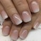 juggssa Short Square Press on Nails French Fake Nails Ombre Acrylic Nails Press on Full Cover Glossy False Nails Artificial Stick on Nail for Women Manicure Decoration 24PCS