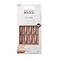 KISS Salon Acrylic Natural Nails Clear Tip Long UltraSmooth Finish DIY AtHome Manicure Kit with Pink Gel Nail Glue Mini File Manicure Stick and 28 Nails in 14 sizes