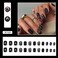 Vezocim Press on Nails Short with Leopard Designs 24Pcs Full Cover Reusable False Nails with Glue Artificial Square Fingernails Acrylic Fake Nails for Women Girls Stick on Nails with Charm Decorations