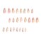 DANMANR Rainbow Press on Nails Nude False Nails Full Cover Acrylic Cloud Fake Medium Nails for Women and Girls 24PCS