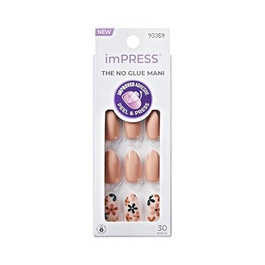 imPRESS Kiss Impress No Glue Mani Press On Nails Design As It Was Beige Medium Size Almond Shape Includes 30 Nails Prep Pad Instructions Sheet 1 Manicure Stick 1 Mini File