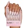 Glamnetic Press On Nails Snowdrift Opaque Gradient Ombre Snowflake Graphic Short Almond Fake Nails in a Matte Finish Salon Quality 15 Sizes 30 Nail Kit