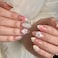 MAGLFELL Salon Press On Nails 3D Almond Handmade Unique French Fake Nails Thick Acrylic and MutiLayer Gel False Nails Reusable Gel Cured Durable press ons Size S