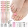 SXC Cosmetics XPro Tips French Tip Press On Toenails for Women Acrylic Soft Gel System Short French Pastel Glow Short
