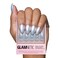 Glamnetic Press On Nails Something Blue Short Almond Fake Nails Baby Blue with a Glossy Glazed Finish Salon Quality 15 Sizes 30 Nail Kit with Glue