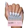 Glamnetic Press On Nails Something Blue Short Almond Fake Nails Baby Blue with a Glossy Glazed Finish Salon Quality 15 Sizes 30 Nail Kit with Glue