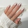 Glamnetic Press On Nails The Vow Short Almond Fake Nails Nude with a Glossy Velvet Finish Salon Quality 15 Sizes 30 Nail Kit with Glue