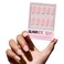 Glamnetic Press On Nails Blush Dunes Short Squoval Fake Nails with Pink French Tips and 3D Accents Salon Quality Summer Nails 15 Sizes 30 Nail Kit with Glue