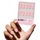 Glamnetic Press On Nails Blush Dunes Short Squoval Fake Nails with Pink French Tips and 3D Accents Salon Quality Summer Nails 15 Sizes 30 Nail Kit with Glue