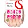 Curvlife Soft GelPress on Nails 30Pcs 15 Sizes Nail Tips Full Cover Pink Flower Short Design Reusable Gel Nails Kit with Glue and Adhesive Tabs