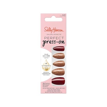 Sally Hansen Salon Effects Perfect PressOn Nails Almond Shape Easy to Apply NonDamaging 30 Nails Nail Glue Adhesive Tabs File CinnaSnap