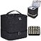 CTWWFS PU Leather Nail Polish Organizer and Nail Lamp Case Nail Kit Organizer Holds 30 Bottles 15ml 05 floz and a Nail Lamp Nail Polish Carrying Case with Manicure Tools Storage Sections