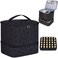 CTWWFS PU Leather Nail Polish Organizer and Nail Lamp Case Nail Kit Organizer Holds 30 Bottles 15ml 05 floz and a Nail Lamp Nail Polish Carrying Case with Manicure Tools Storage Sections
